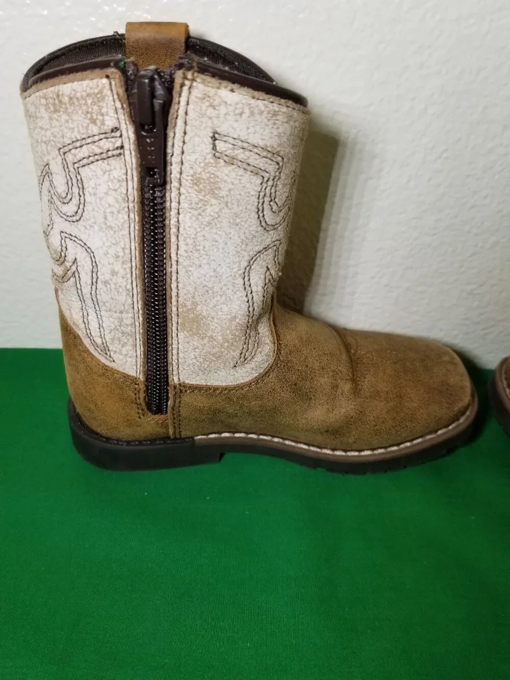 Cody James Cowboy Brown Boots Toddler Size 8D Style 43109T Side Zipper